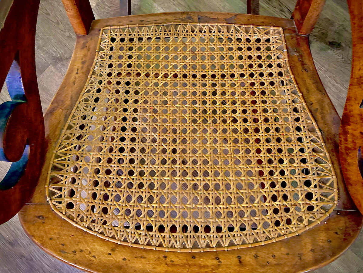 cane seat on early 1900s rocker
