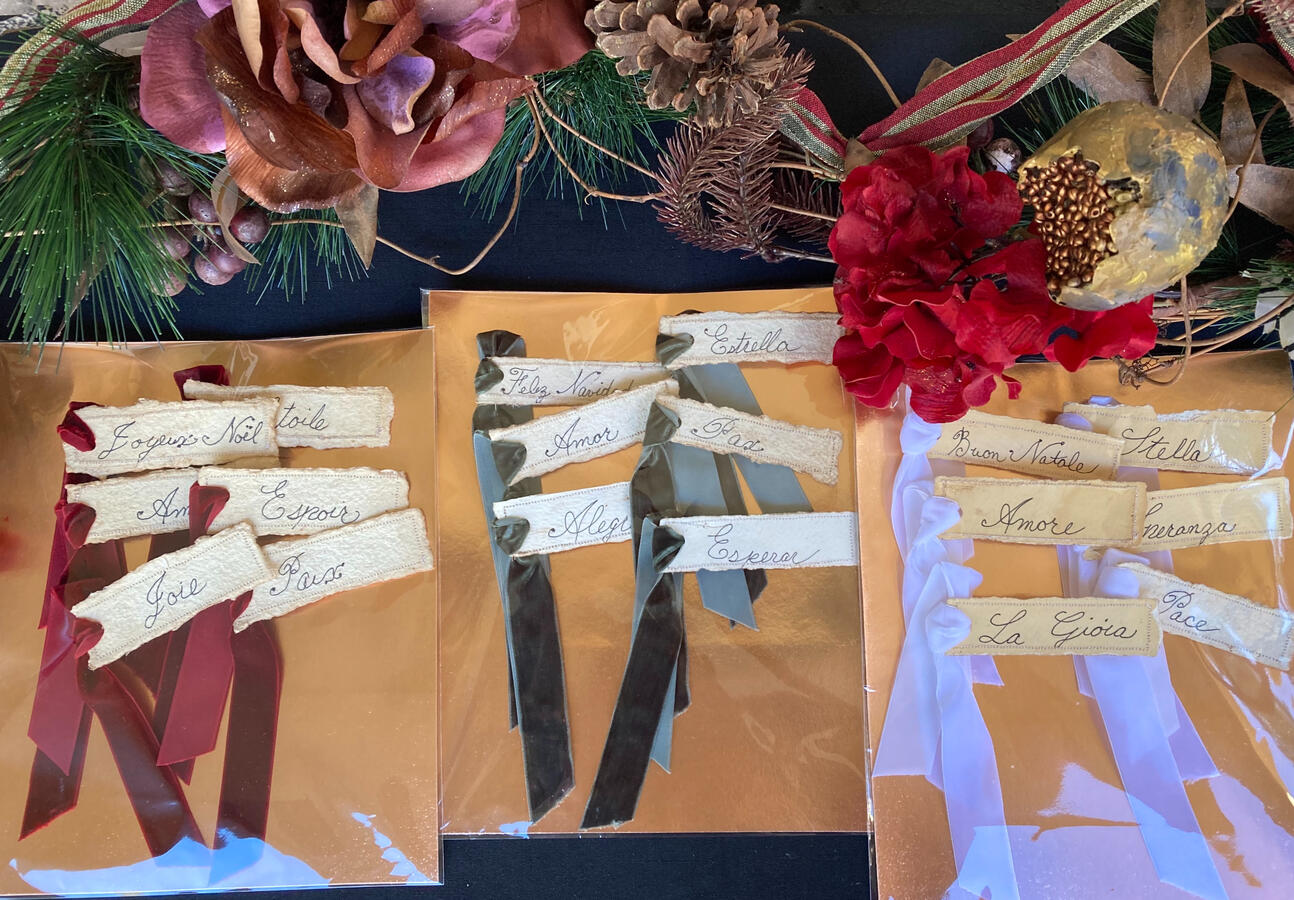 ornament tags in foreign languages